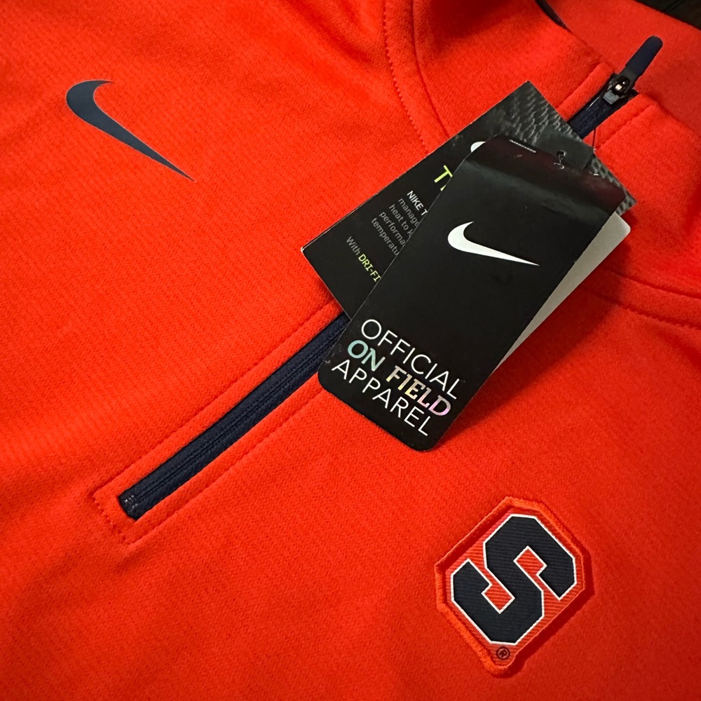 RARE NWT Nike Syracuse Orange Men’s Quarter Zip Pullover Size M - Picture 2 of 5